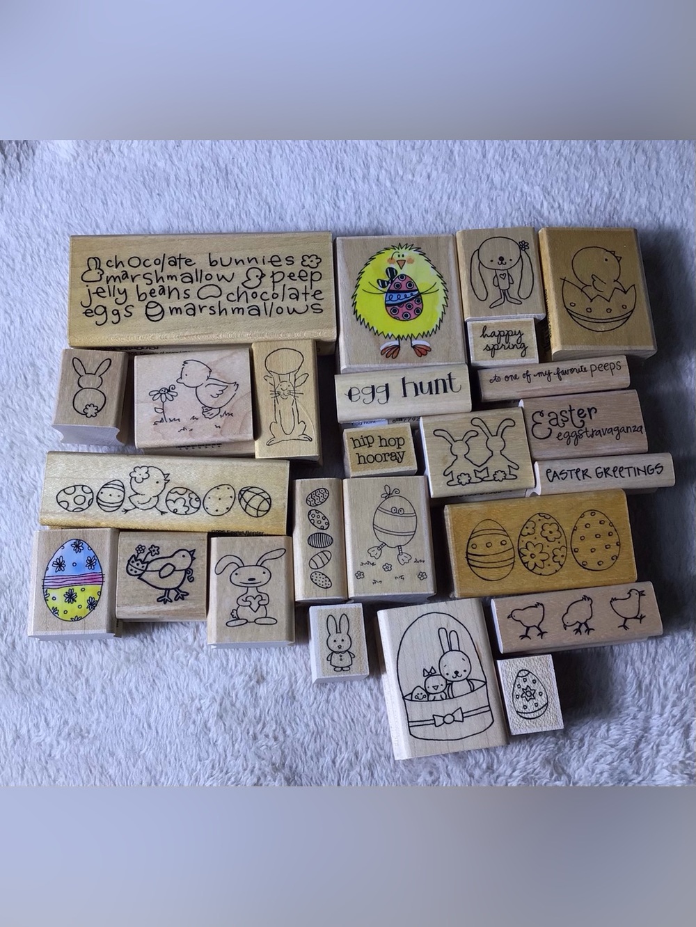Wooden Easter Stamp Set